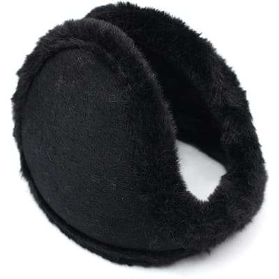 Unisex Warm Bont Oorbeschermers voor Mannen Vrouwen Fluwelen Oorwarmers Winter Dikker Warmer Oor Cover Outdoor Fietsen Ski Pluche oorbeschermer zwart