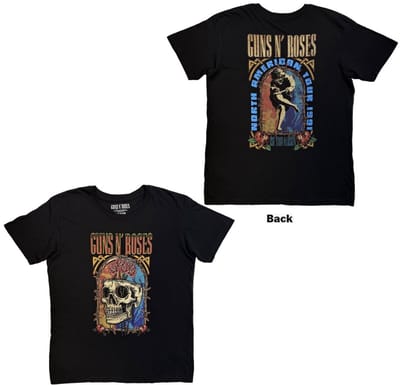 Guns N' Roses - North American Tour Skull Heren Tshirt - S - Zwart