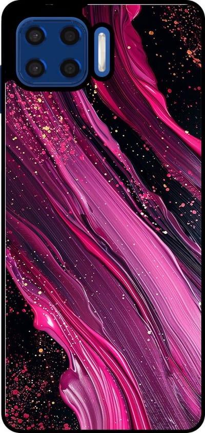 Smartphonica Telefoonhoesje Geschikt voor Motorola Moto G5 Plus met marmer opdruk - TPU backcover case marble design - Paars Roze geschikt voor Motorola Moto G5 Plus