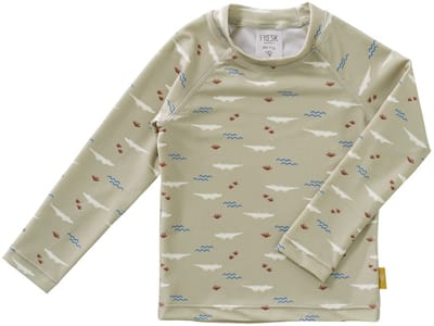Fresk Zwemshirt 62 - Sneldrogende Zwemkleding voor Kinderen - UPF 50 - Zwemshirt voor Jongens - Zwempak met Lange Mouwen - Groen - Crocodile