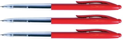 Balpen Huismerk Drukknop/Clip Rood