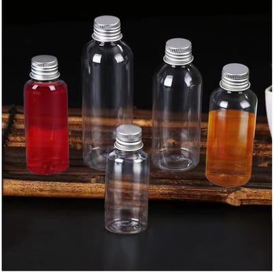 Dailygoods- Plastic Flessen 40ml - Mini Alcoholflessen - Herbruikbare Sausfles - Trechter - 21 Stuks - Food Grade PET-Materiaal