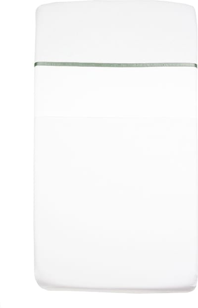 Briljant Baby Wieg Laken met Bies - 75x100 - Stonegreen