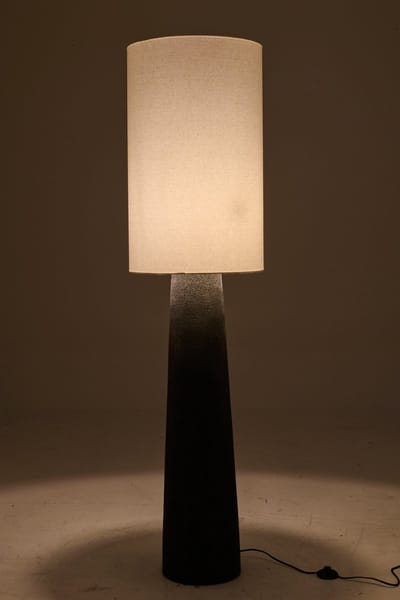 J-Line vloerlamp Ava - glas - zwart/wit - large