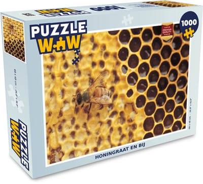 Puzzel Honingraat en bij - Legpuzzel - Puzzel 1000 stukjes volwassenen