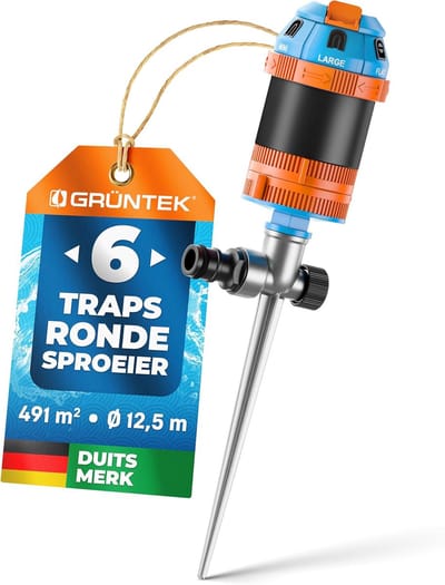 Multifunctionele Sproeier - Verstelbare Sproeier - Gazon Tuin Planten - 6-voudig Verstelbaar Bereik - 32.5 x 8.5 cm