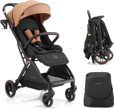 Opvouwbare Babybuggy - Lichtgewicht Kinderwagen - Reizen met Baby - Met één hand inklapbaar - 9.05 kg - Kaki
