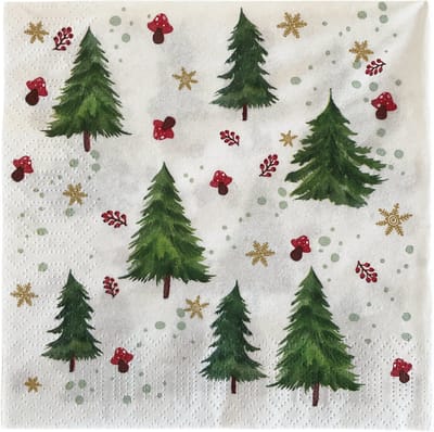 3BMT® Servetten Kerstmis - Kerstboom - 3 laags Papier - 10 stuks
