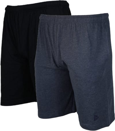 2-Pack Donnay - Ess. joggingshort (Roy) - Sportshort - Black/Deep blue marl (586) - maat XL