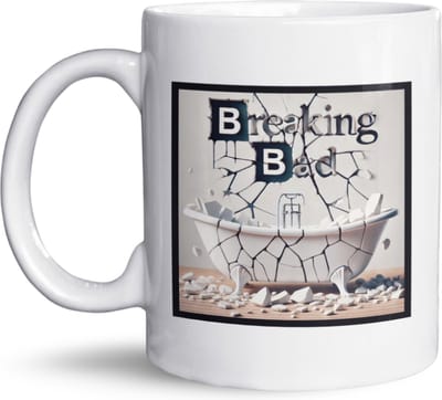 NietMokken.nl - Grappige koffiemok "Breaking Bad" - Keramische tas en beker - Aan beide zijden bedrukt - Vaatwasser- en magnetronbestendig - Humor cadeau voor fans en koffieliefhebbers - Leuk voor fans van de serie of fans van woordgrappen - 325ml