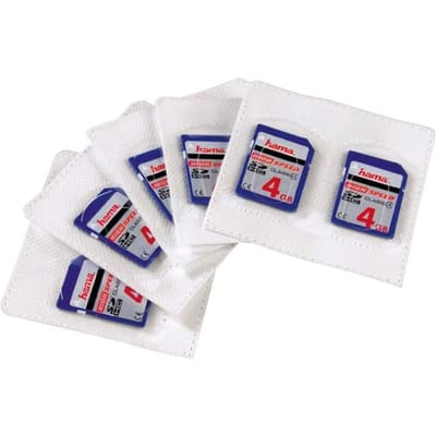 Zelfklevende sleeves voor SD geheugenkaarten