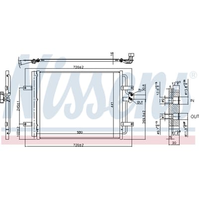 Condensator, airconditioning NISSENS 940584
