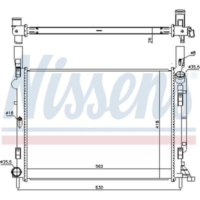 Radiator, motorkoeling NISSENS 637618