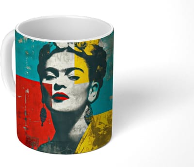 Mok - Koffiemok - Bloemen - Felle kleuren - Grafisch - Modern - Mokken - 350 ML - Beker - Koffiemokken - Theemok