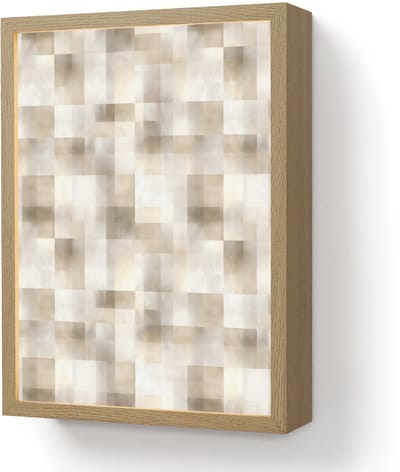 Wandlamp 30x40 cm - Oplaadbaar - Textuur - Linnen - Beige - Wandlampen binnen woonkamer - Slaapkamer lamp - Decoratieve nachtlamp - Vloerlamp draadloos