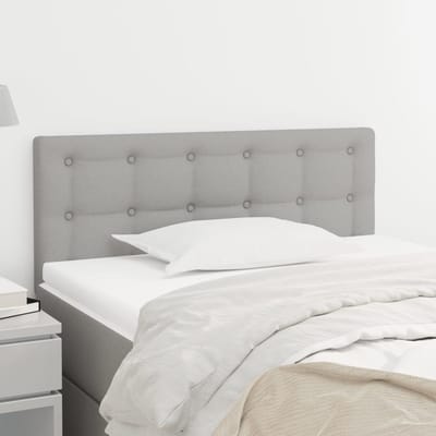 vidaXL - Hoofdbord - 90x5x78/88 - cm - stof - lichtgrijs