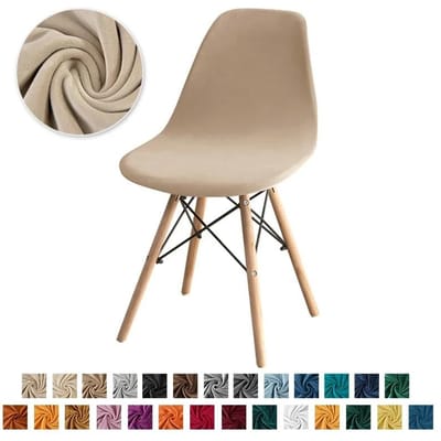1 stuk fluwelen stoelhoes effen kleur wasbare stoelhoes stretch spandex armloze stoelhoes voor hotel kantoor bruiloft banket 1 Pc Chair cover