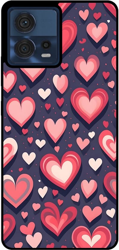 Smartphonica Telefoonhoesje Geschikt voor Motorola Edge 30 Fusion / Motorola Moto S30 Pro met Hartjes Opdruk - TPU Backcover Case With Heart Design geschikt voor Motorola Edge 30 Fushion;Motorola Moto S30 Pro