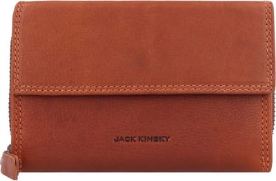 Jack Kinsky Montreal Portemonnee RFID-bescherming Leer 13.5 cm - Dames - Horizontaal - cognac