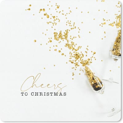 Muismat 20x20 cm - Mousepad Winter - Kerst - Goud - Muismatten - Kerst - Cadeau - Kerstcadeau voor mannen en voor vrouwen