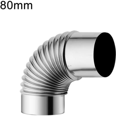 60/70/80mm Roestvrij Staal 90 Graden Bocht Schoorsteenpijp Bocht 90° Multi Rookkanaal Kachelpijp Voor Buiten Kamperen Houtkachels Schoorsteen