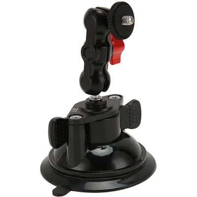 Support de caméra de voiture à ventouse puissante, support de caméra d'action, support de caméra de voiture à double rotule articulée