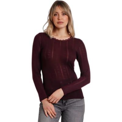 Geribd dames-T-shirt met lange mouwen Admas