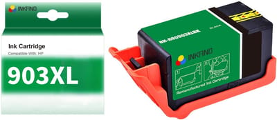 INKFIND 903XL Zwart Inktcartridge compatibel met HP903 HP 903 HP903XL HP 903XL 6ZC73AE T6M15AE voor HP OfficeJet 6950, 6860, 6960 HP OfficeJet Pro 6970 HP Officejet Pro 6951 Hoge Capaciteit - 1-pack Zwart