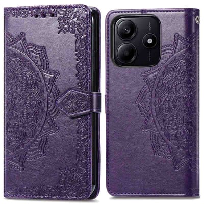 imoshion Hoesje - Geschikt voor Xiaomi Redmi Note 14 5G - Mandala Bookcase - Paars