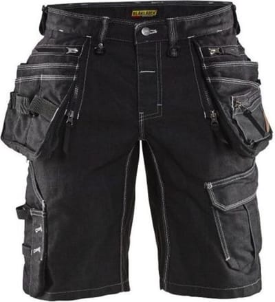Blaklader Korte Werkbroek Jeans Stretch X1900 1992-1141 - Mannen - Zwart - 46