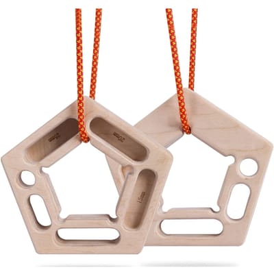 Rock Fingerboard voor pull-up armtraining, geschikt voor binnen en buiten, dubbelzijdige krachttrainer beige