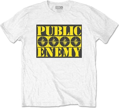 Public Enemy - Four Logos Heren T-shirt - S - Wit