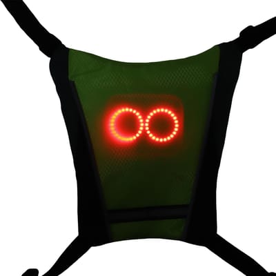 Kleurrijk LED Hardloopvest Kleurrijke Sfeer Ritme Knipperend Afneembaar Wasbaar Lichtpaneel voor Buitensporten Led Yellow geel