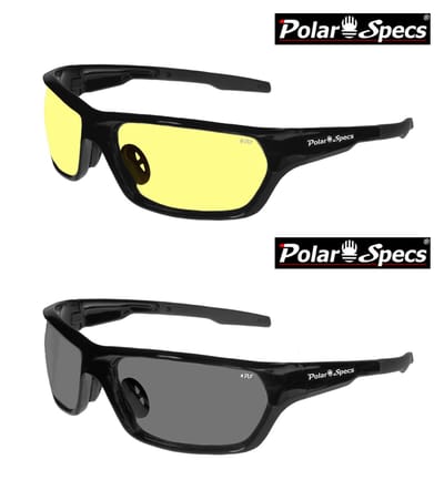 Combinatievoordeel Polar Specs® Polariserende Nachtbril + Polariserende Cat.3 Zonnebril Atmosphere PS9025 – Zwart – Polariserend – Medium – Unisex