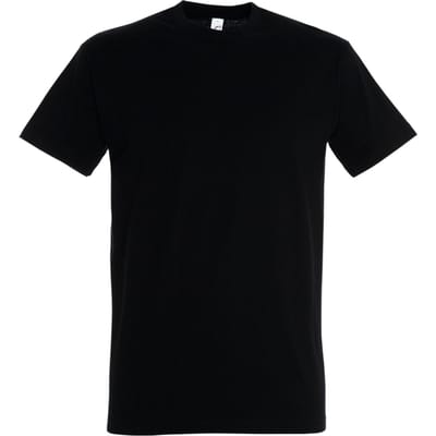 SOLS Heren Keizerlijke Zwaargewicht T-Shirt met korte mouwen (Diep zwart)