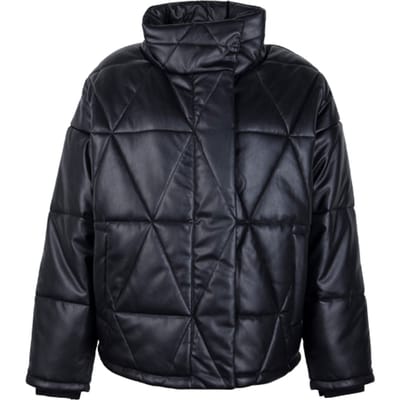 AllSaints Bon Faux Puffer Black Size: 16 | Leather & Biker Jackets Outlet | Dames | Zwart