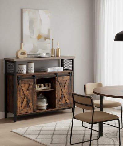 Kast - 33x100x80 cm - Zwart - Novihome