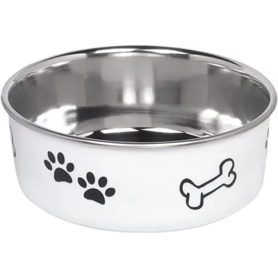 Nobby Hond Rvs Bak Fusion M Wit Antislip 16 cm ca. 940 ml