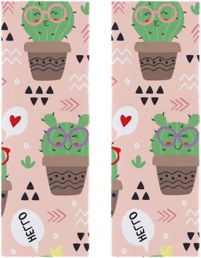 Microvezel Handdoeken - Sporthanddoeken - Zweet Afvegen - Super Absorberend - 30x80 cm - Cactus Roze