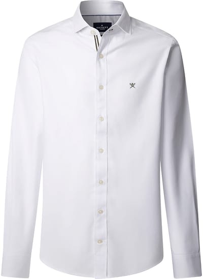 Hackett Flannel Tape Overhemd Met Lange Mouwen Wit S Man