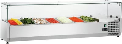 Bartscher Opzetkoelvitrine GL4-1501 - 7x 1/4 GN - 1500x335x459mm