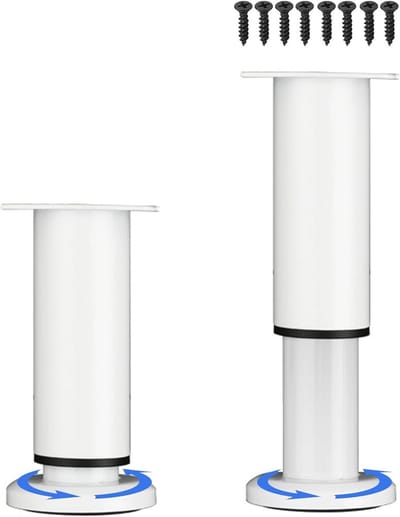 Verstelbare Meubelpoten van Metaal - Hoogte Instelbaar van 25cm tot 42cm