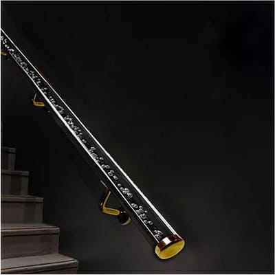 Acryl wandleuning - Glazen handgreep - Veilig traplopen - Robuuste acryl staaf - Tot 600 cm - Transparant
