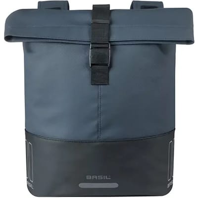 Basil Cove - Dubbele fietstas - 28-32 liter - Waterafstotend - Reflectie details - Gerecycled materiaal - blauw/zwart