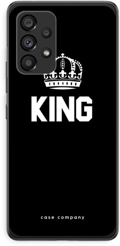 Case Company® - Hoesje geschikt voor Samsung Galaxy A53 5G hoesje - King zwart - Soft Cover Telefoonhoesje - Bescherming aan alle Kanten en Schermrand