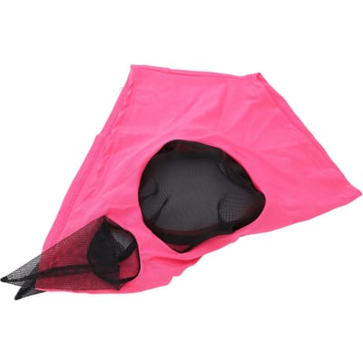 Masque anti-mouches pour cheval Respirant Confortable Tissu tricoté doux Maille fine supplémentaire Masque pour le visage de cheval Rose black