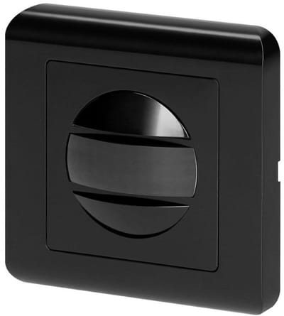 PIR Bewegingsmelder Inbouw - Bewegingssensor met 160 ° Detectie - Bewegingsdetector voor Wand inbouw - IP20 - Tweedraads - 60mm inbouw - Zwart