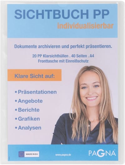 Pagna 21011-19, Project folder, A4, Polypropyleen (PP), Transparant, 40 vel, 20 vakken