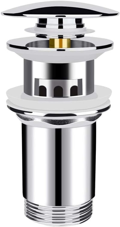 Afvoergarnituur Lavabo - Universeel Afvoer - Waterafvoer Regelen - Met Anti-verstoppingszeef - 1 1/4 Inch - Roestvrij Staal