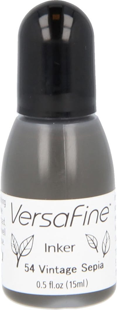 Vulling stempelkussen vintage sepia - 15 ml - Versafine Tsukineko